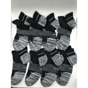 Bombas Large 8 Pairs Men's Running Ankle Socks athletic Honeycomb Black